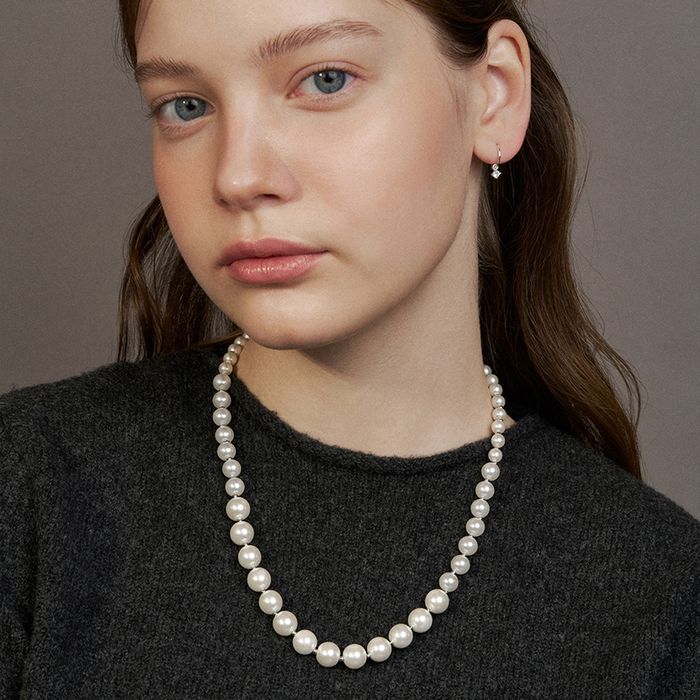 crescendo pearl necklace おしゃれ 韓国芸能人着用 韓国ファッション