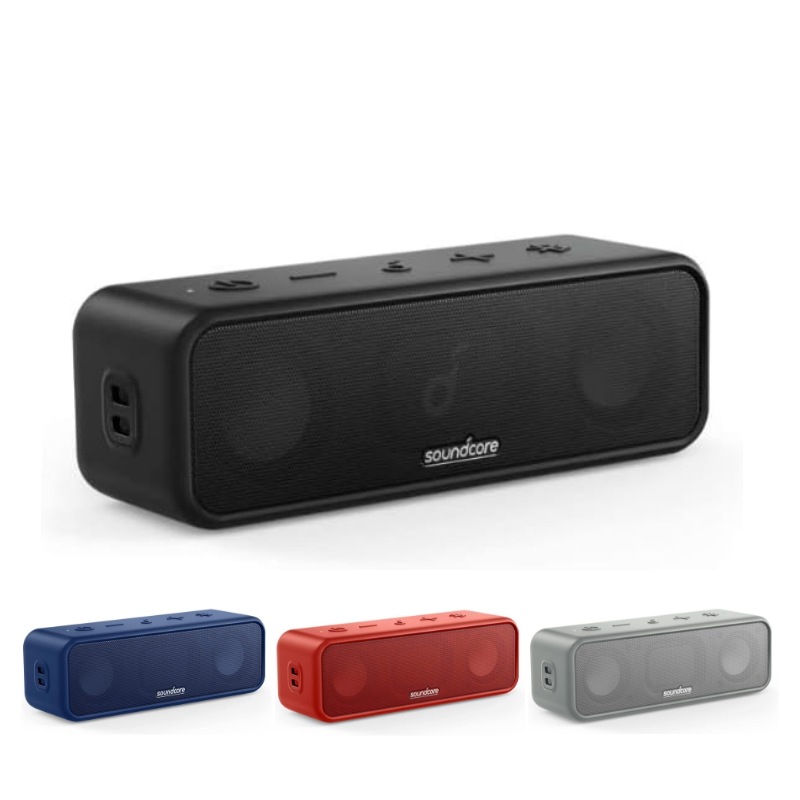 Soundcore 3 Bluetooth スピーカー IPX7 防水 チタニウムドライバー デュアルパッシブラジエーター BassUpテクノロジー アプリ対応 24時間連続