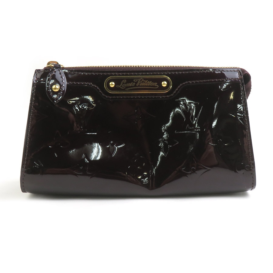 ルイ ヴィトン LOUIS VUITTON ポーチ モノグラムヴェルニ トゥルース コスメティック パテントレザー アマラント ゴールド レディース M93564 e61237i