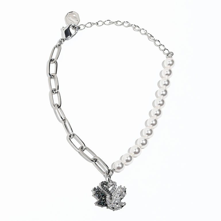 ブレスレット Swan スワン クリスタルパール ブラック クリア シルバー 5705720 ジュエリー アクセサリー