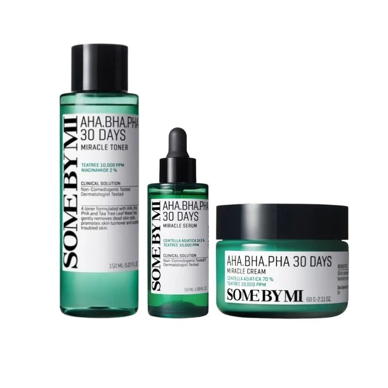 AHA BHA PHA 30デイズミラクル3種セットトナー 150ml + セラム 50ml + クリーム 60g / 基礎 / スキンケアセット/韓国コスメ