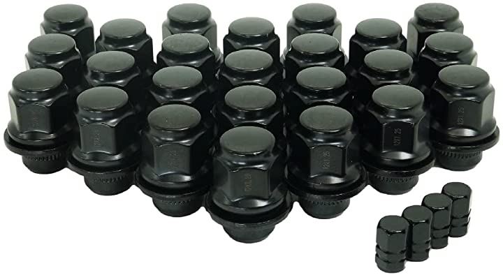 平面座 ナット トヨタ 日産 ホイール用 ギアロック 歯車型 黒ショートP1.25 24個( 黒ショートP1.25 24個)