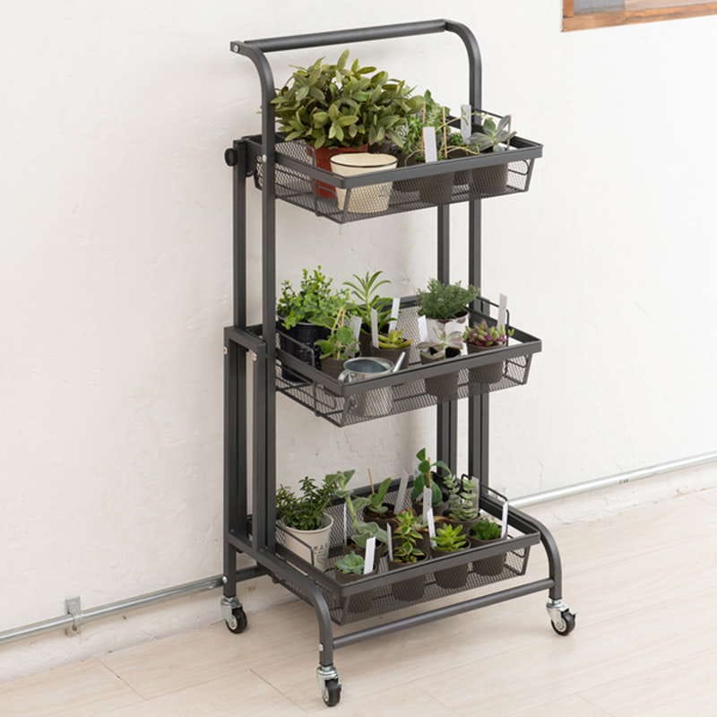 ワゴン マルチワゴン キャスター付き ROBUST 変幻自在 工具入れ 収納棚 花台 フラワーラック グレー 8,483円