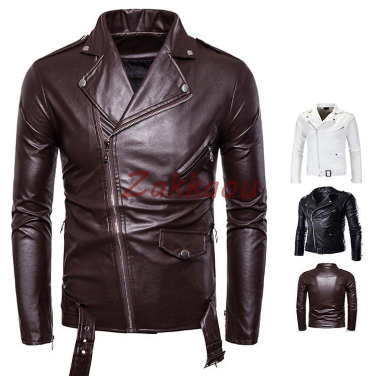 メンズ革ジャン 秋冬　レザージャケット スリム ライダースジャケット バイクウェア シングル 防寒防風 お兄系