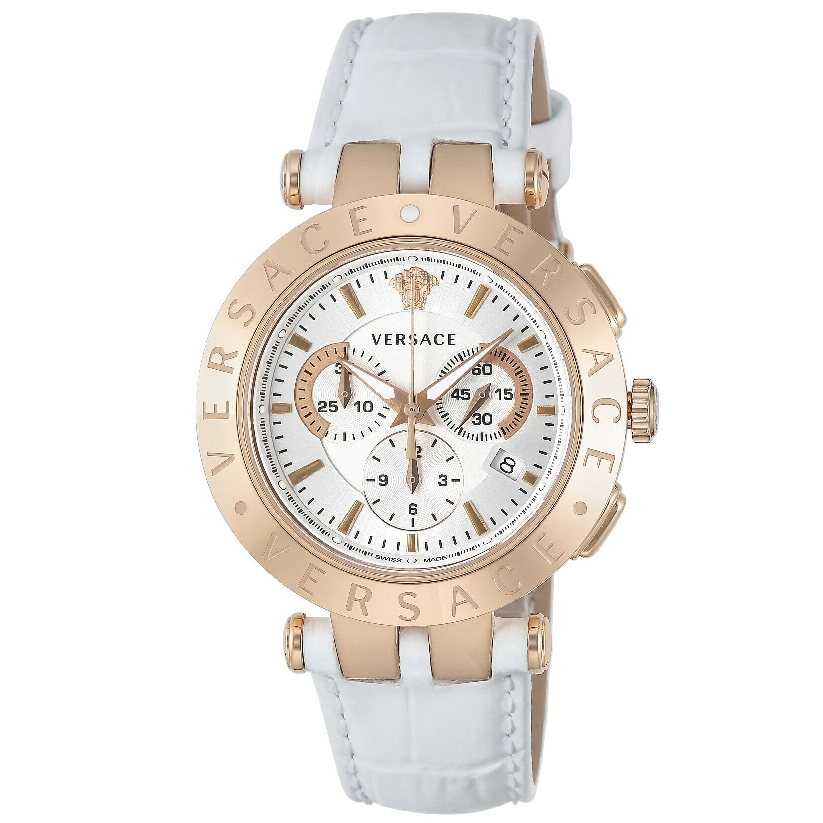 【腕時計】 VERSACE(ヴェルサーチェ) V-RACE CHRONO / Vレース クロノ メンズ ホワイト クォーツ VERQ00220 時計 ブランド