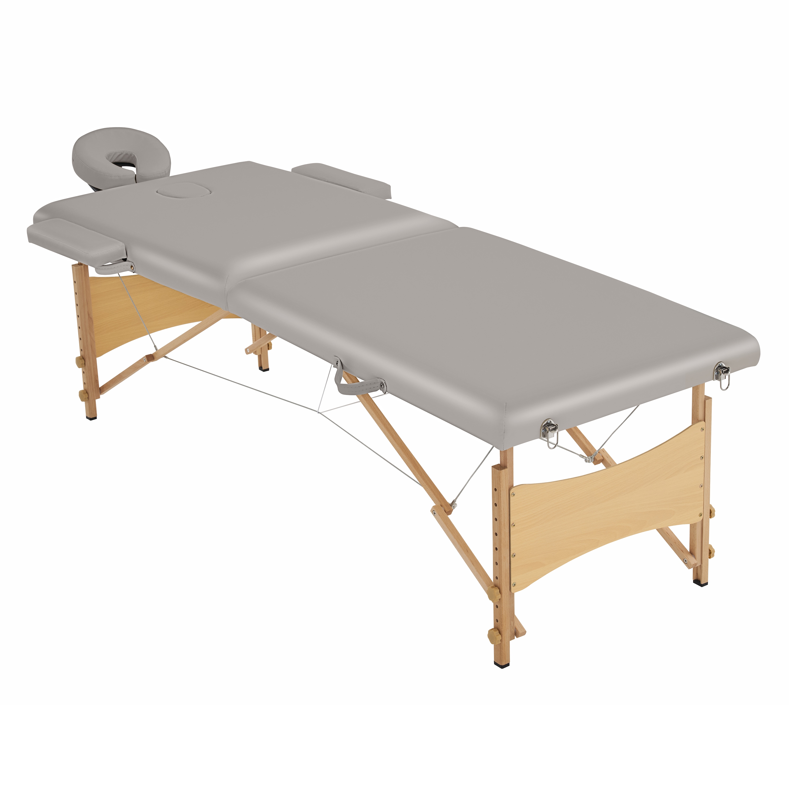 【 マックスサイズ】【人気商品】【グレー】 マッサージベッド 折りたたみ コンパクト 超軽量 エステベッド 7カラー選べる マッサージ台 施術台 施術ベッド