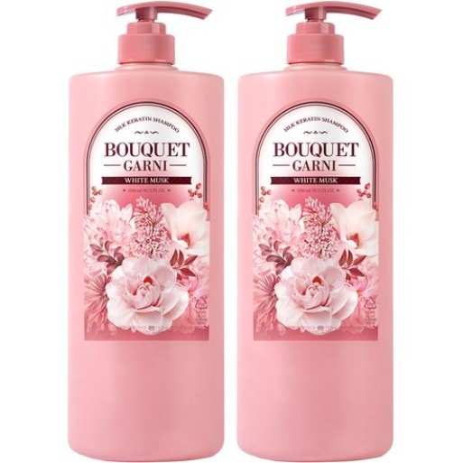 シルク ケラチン シャンプー ホワイトムスクの香り 1500ml x 2個 (鎮静/弾力/保湿/栄養供給/活力/しわ防止)