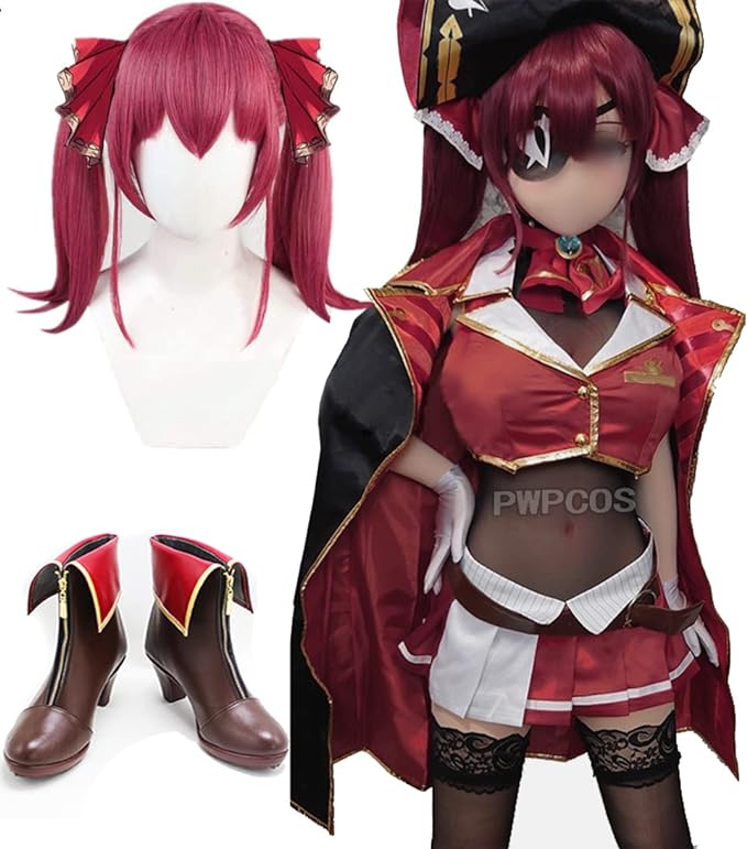 コスプレ服 コスプレ衣装 コスプレ 靴追加可 ウィッグ 衣装 ほうしょうまりん 宝鐘マリン コスプレ衣装