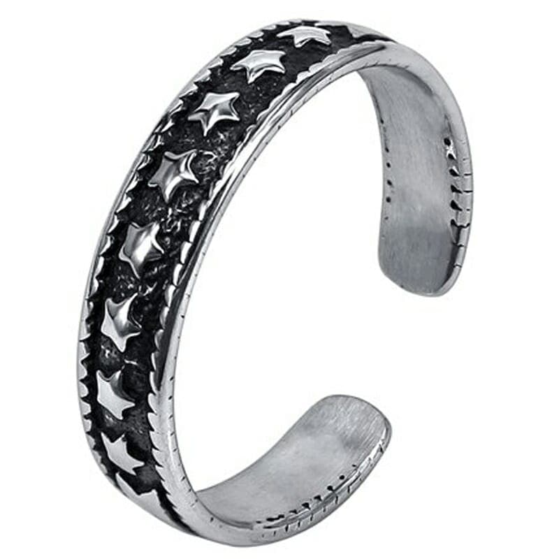 フリーサイズ スターラインファランジリング トゥリング（ERA012）15号 指輪 サージカルステンレス316L 足の指輪 プレゼント 星 サイズ調整可能 男性 女性 r0051