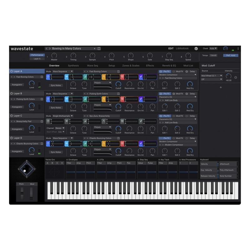 KORG Wavestate Native伝奇波表音順合成器編曲プラグイン音源Win/Mac