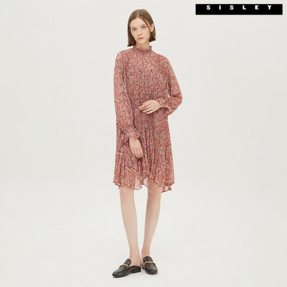 (シスレー) シスレー花柄プリーツワンピース SAOP03141_BR