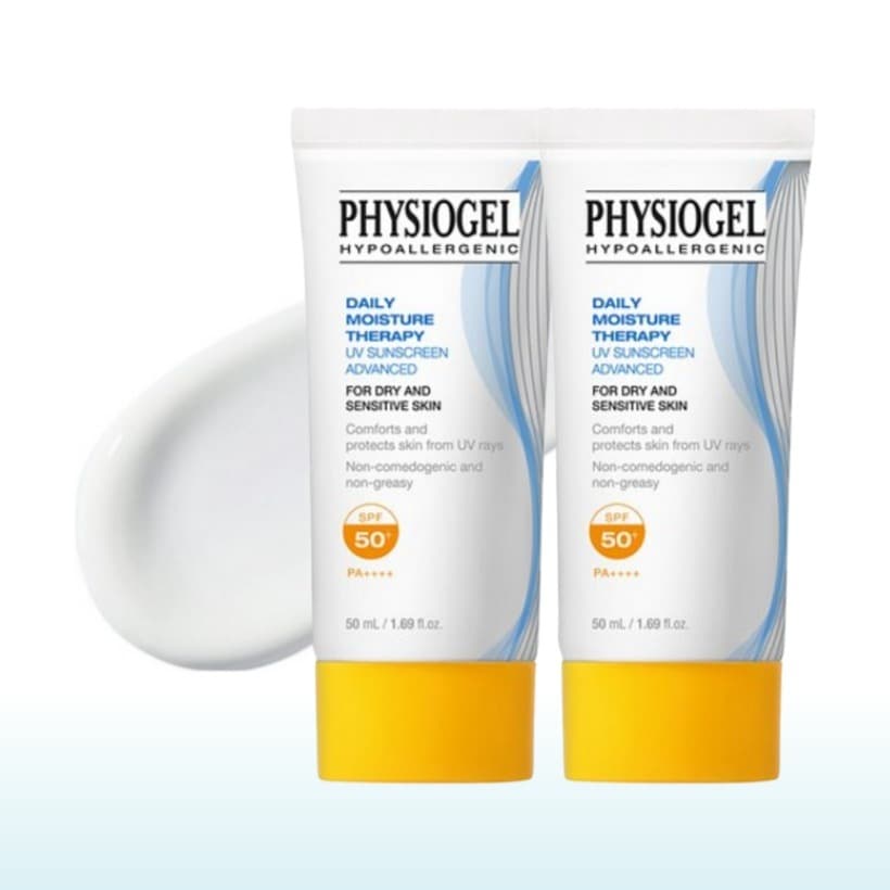 [1+1 全家族 マイルド サンクリーム 韓国人気] DMT UV アドバンスド サンスクリーン SPF50+ PA++++ 50ml x2本 よく洗う 低刺激 日焼け止め UVカットクリームおすすめ
