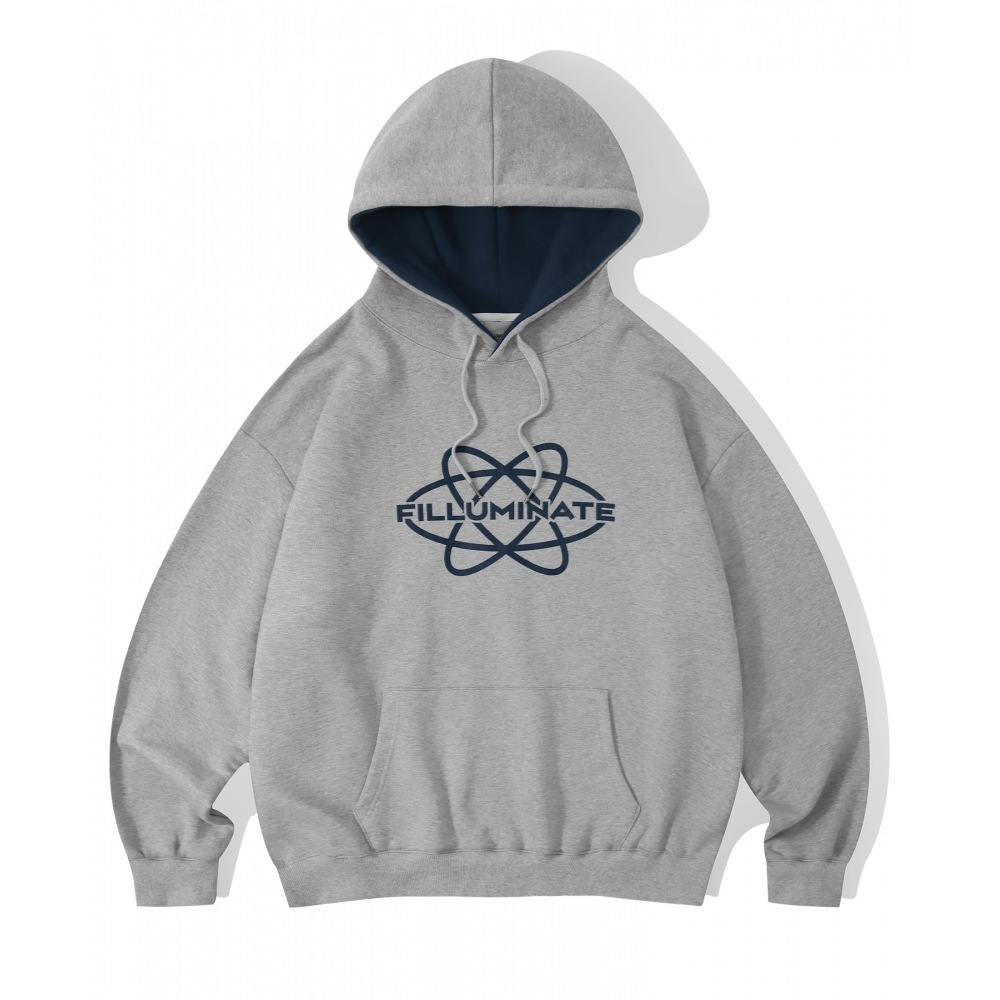 フィルミネートオーバーフィットサークルパーカー-メランジグレー