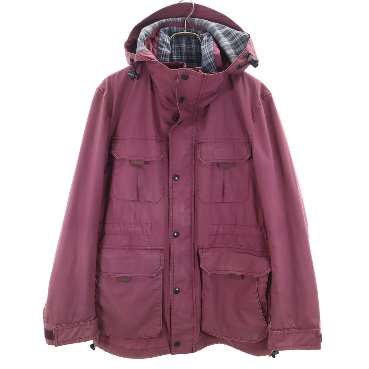 BURBERRY BLACK LABEL バーバリーブラックレーベル マウンテンジャケット L パープル 三陽商会 ライナー付き メンズ 古着