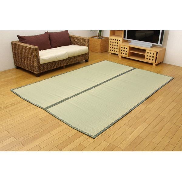 純国産/日本製 双目織 い草上敷 『松』 三六間3畳（約182x273cm）