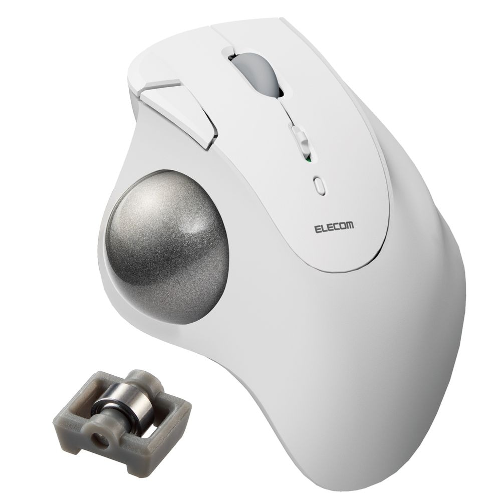エレコム Bluetooth5.0トラックボール IST5ボタン ベアリングモデル（ホワイト） MIT11BRWH
