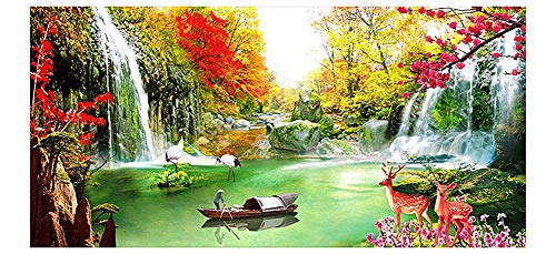 R-STYLE 美しい図案で完成後も見惚れる クロスステッチ 刺繍キット 刺繍工具付きセット (峡谷 柄)