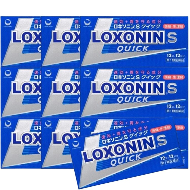 第1類医薬品 10個セット 第一三共ヘルスケア ロキソニン S クイック 12錠 痛み止め 鎮痛薬
