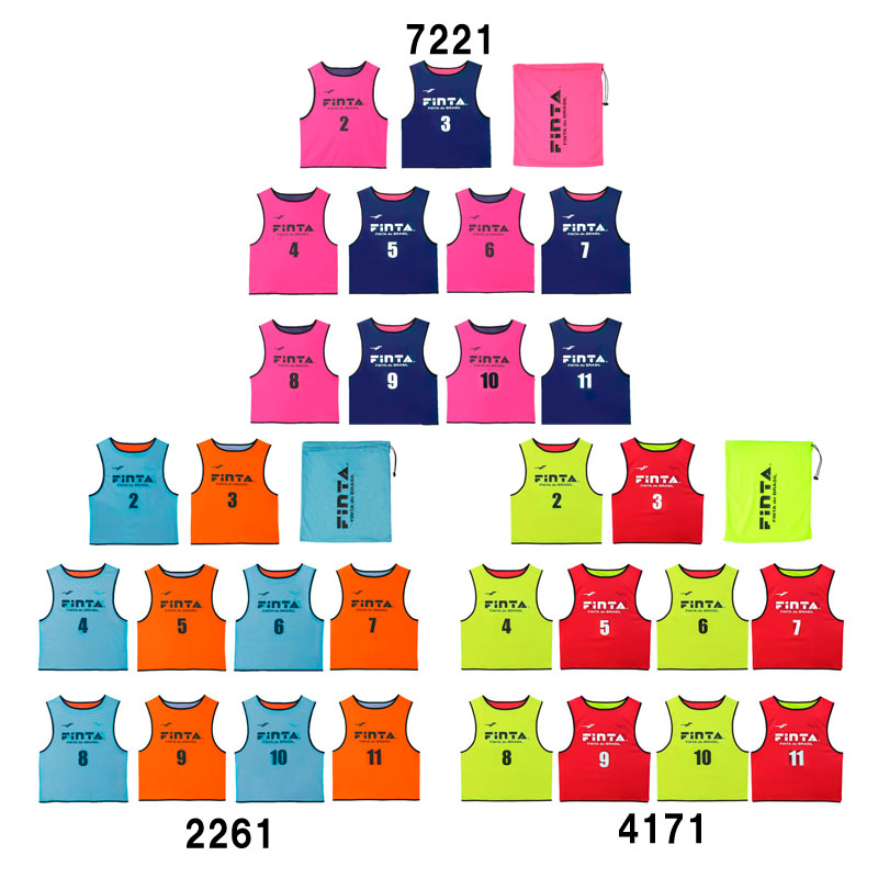 フィンタ FINTA JRリバーシブルビブス（10枚セット） サッカー フットサル ビブス 24SS (FT3028)