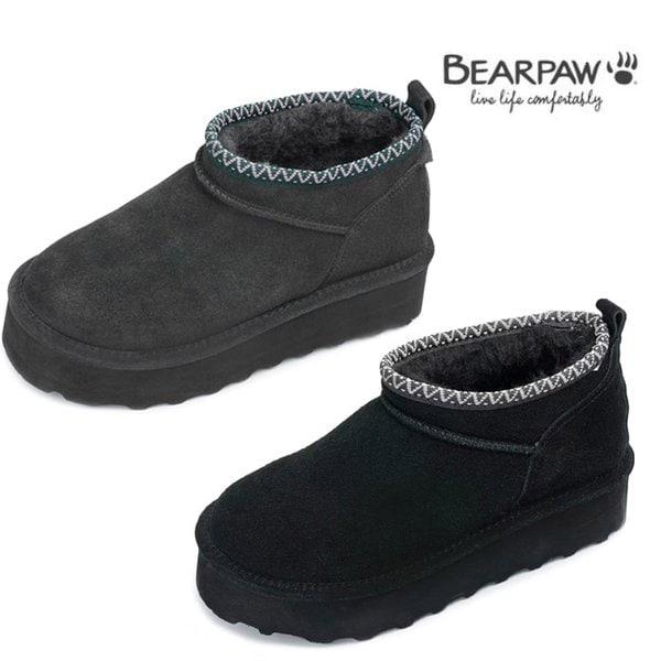 (BEARPAW) 女性用 厚底 シープスキンブーツ RETRO SUPER SHORTY DECO 2種 K3116QD