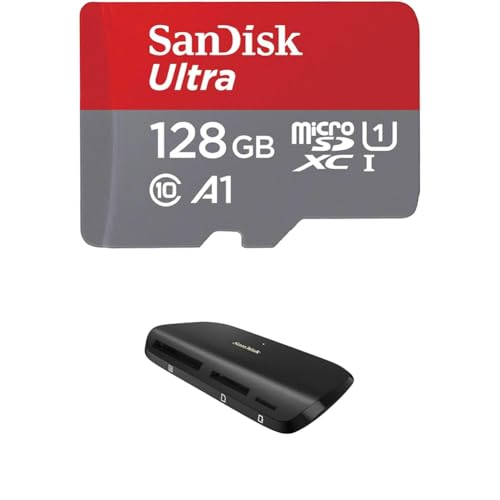 【カードリーダーセット】SanDisk Ultra SDSQUAB-128G-GH3MA 新パッケージ + SanDisk イメージメイトプロ USB-C マルチカードリーダー/ライター SDDR-A