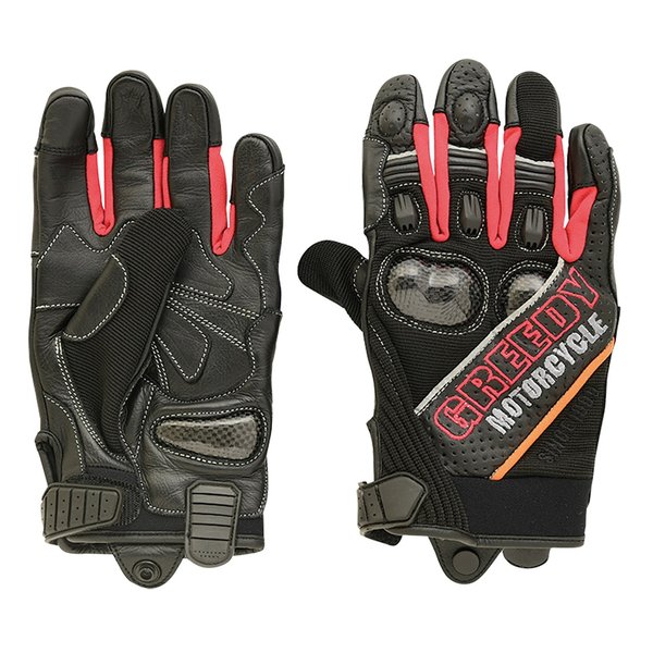 GRGSG051 ショートライディングメッシュグローブ 赤 Lサイズ GRGSG051RDL