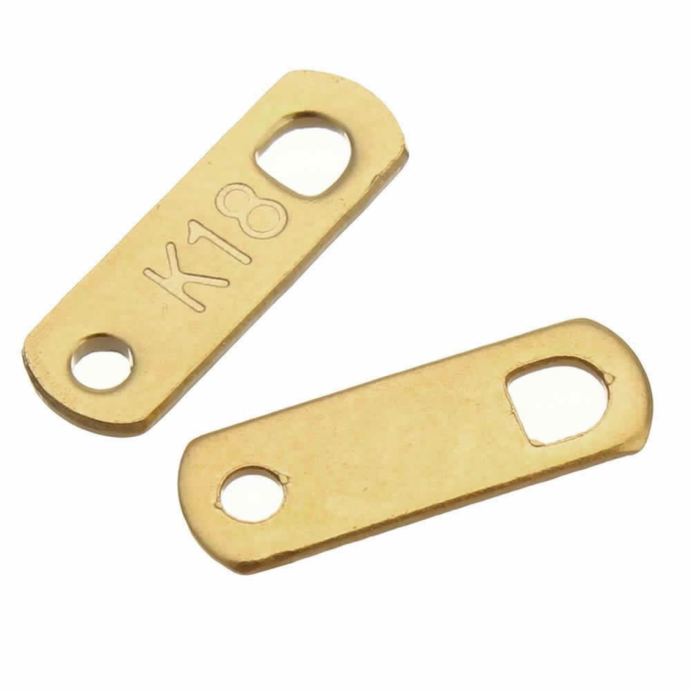 Qoo10] ゴールドK18刻印ステンレスパーツ 1個