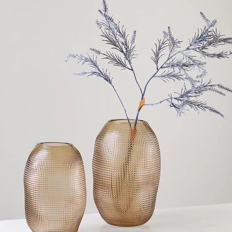 【20点セット】【送料無料】創意簡約顆粒感ガラス花瓶水耕ガラス花瓶生花花瓶家庭用リビング装飾置物