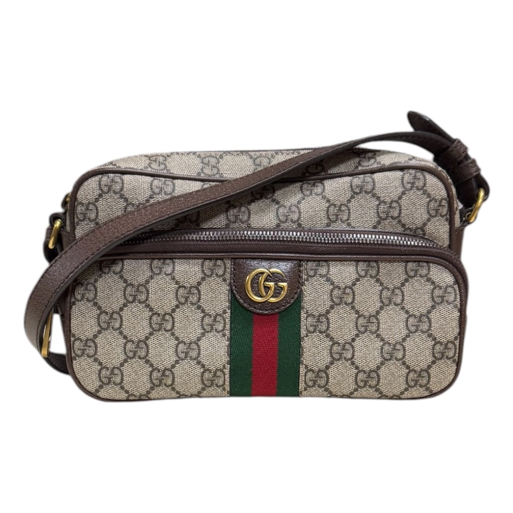 グッチ オフィディア ショルダーバッグ GGスプリームキャンバス 723312 ベージュ GUCCI 中古 美品