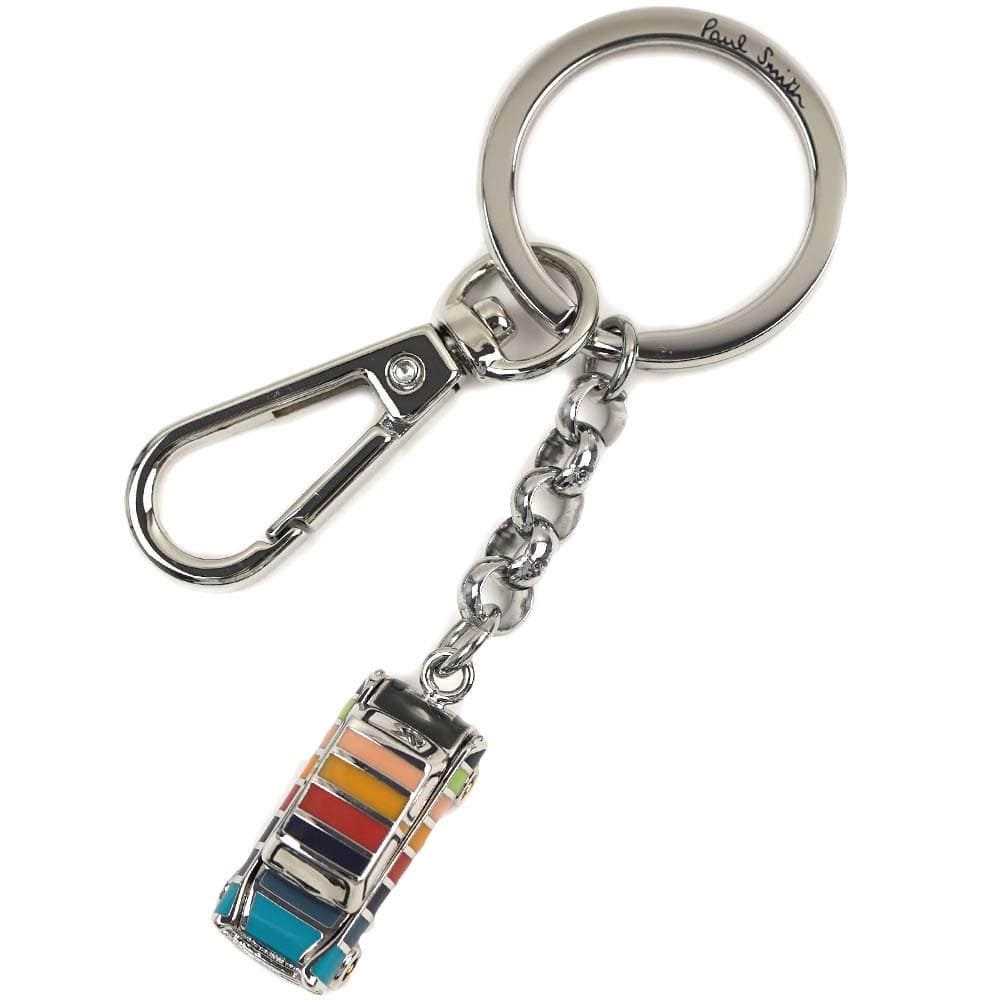 ポールスミス キーホルダー キーリング メンズ ミニクーパー シルバー マルチカラー PAUL SMITH M1A-KEYR-AMINIC-97