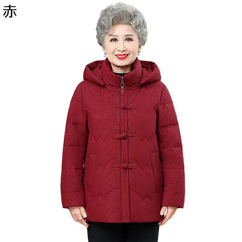 レディースコットンジャケット レディース 中綿入れ ジャケット 婦人 フード付き シニアアウター ウィンタージャケット 長袖 厚手 保温 綿服 コンフォート 上着 秋冬 中高年 母の日 50-70代