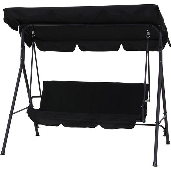 不二貿易 38703 ブランコ 3P ポルド クッション付き BK ブラック メーカー直送