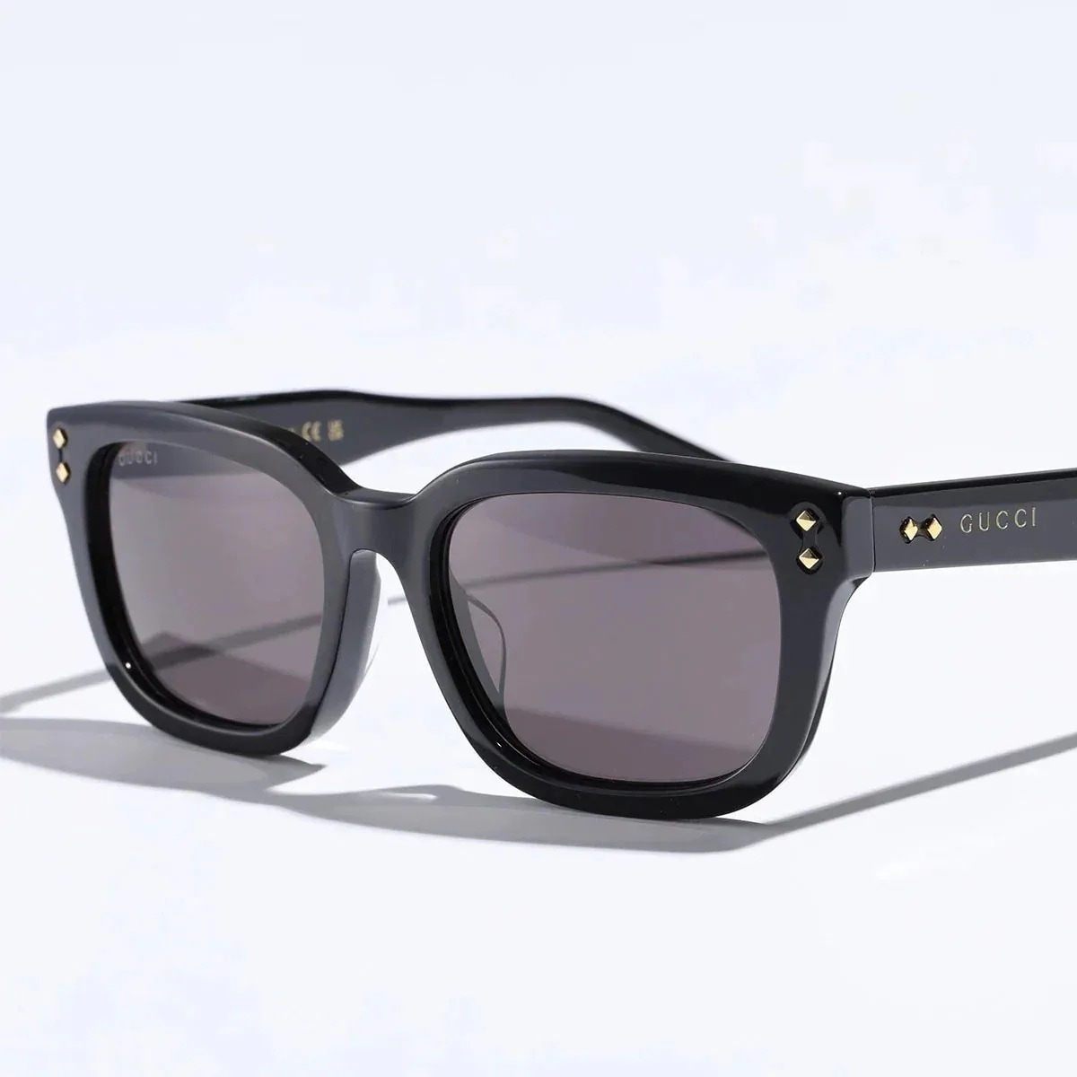 GUCCI グッチ サングラス GG1605SK メンズ スクエア型 メガネ 伊達メガネ ロゴ アイウェア 001/Black-Black-Grey