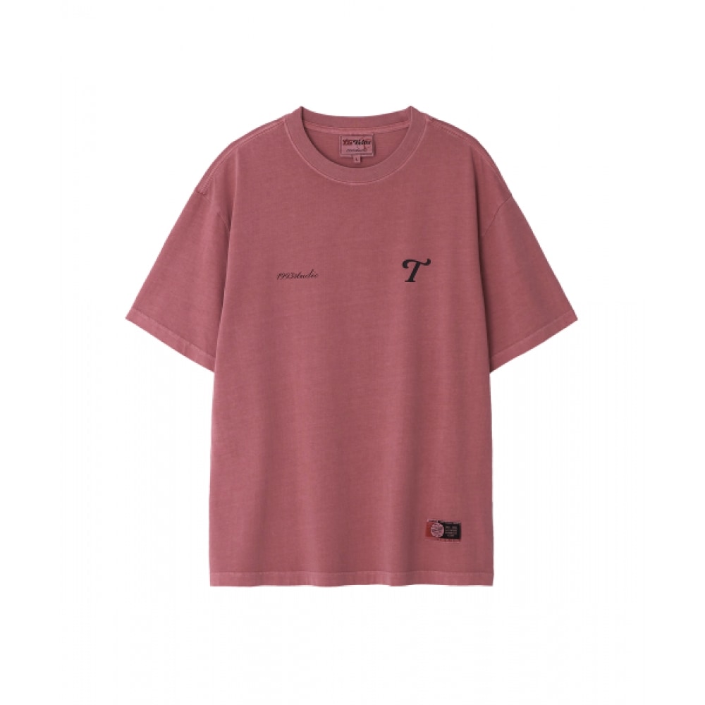 1993スタジオ [LGツインズ] ピグメントベースボールグラフィックTシャツ_レッド