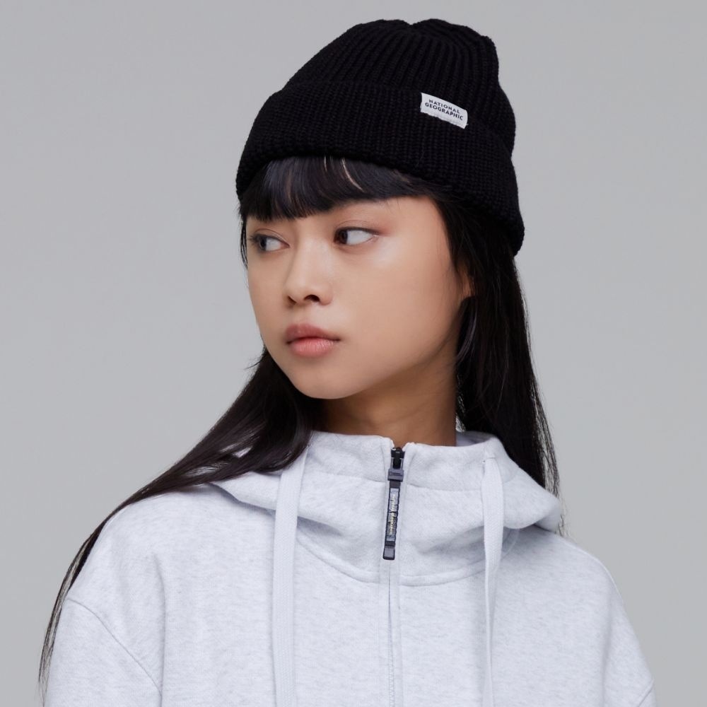ナショナルジオグラフィック N233AHA800 ショートビーニーブラック