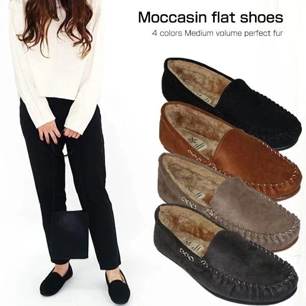 モカシン レディースシューズ レディースファッション 靴 シューズ 中敷き ボア スエード ぺたんこ