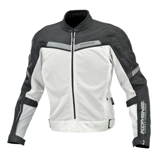 バイク用 プロテクトハーフメッシュジャケット ライトグレー/ブラック メンズ Mサイズ JK-1274/LIGHT GREY/