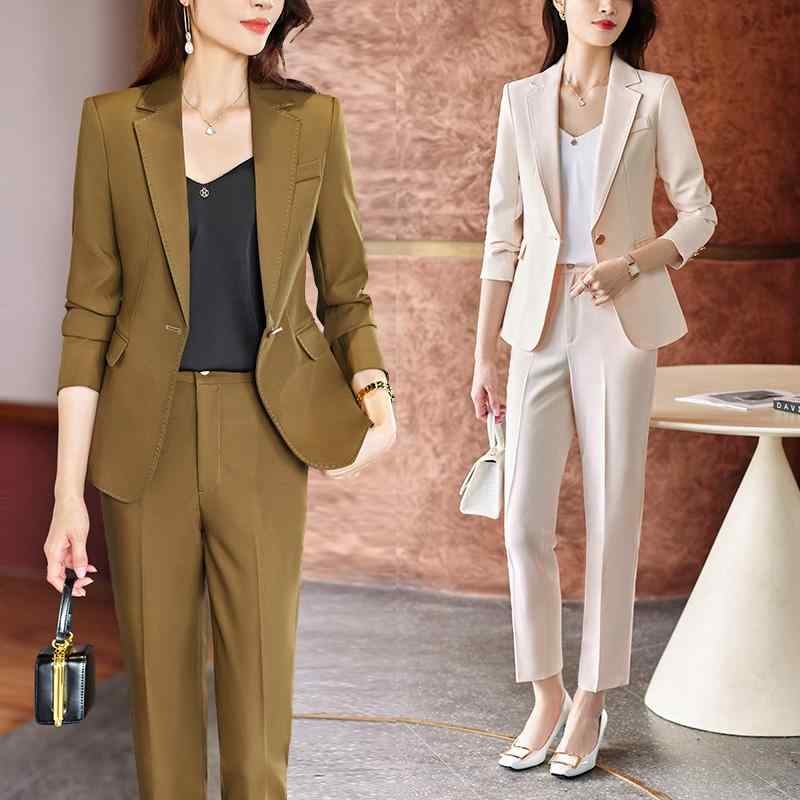 レディース ファッション フォーマル スーツ ビジネス ジャケット パンツ プロ セットアップ 女性用 春秋 ハイエンド 作業着 面接
