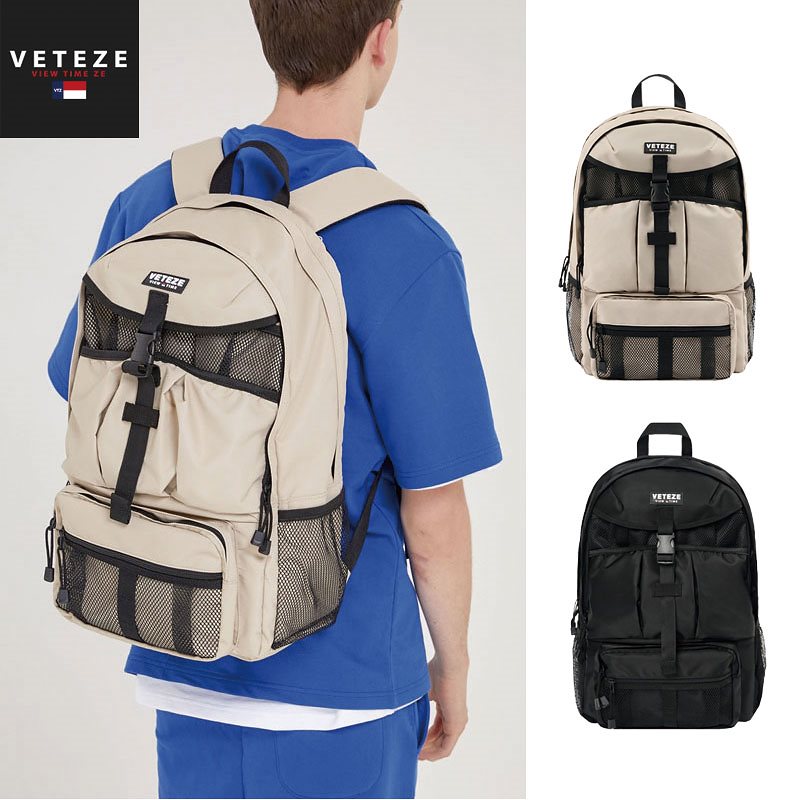 超安い品質 通学 リュック ベテゼ Backpack Util Veteze 韓国ファッション メンズ レディース バックパック 大人かわいい 大容量 リュック デイパック カラー ブラック Www Pulse Orange Cm