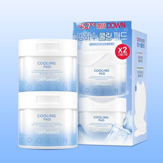[ひんやりクールダウン/メイクノリUP] Cell Fusion C ポストアルファ クーリングパッド 70枚入りx2個セット