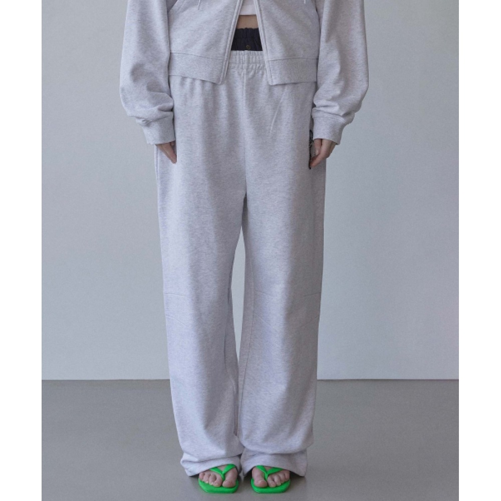 スカルプターマイゴートゥスウェットパンツホワイトメランジ