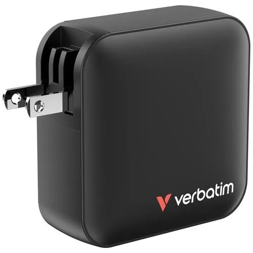 Verbatim MGAN165-4V1 GaN充電器 165W USB PD対応 USB-Cポート×3 USB-Aポート×1 ブラック