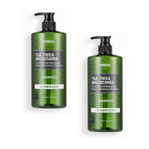 クンダルディープクレンジング脂性シャンプーホワイトマスク1058ml x 2個爽やかなしっとり柔らかい頭皮ヘアケア