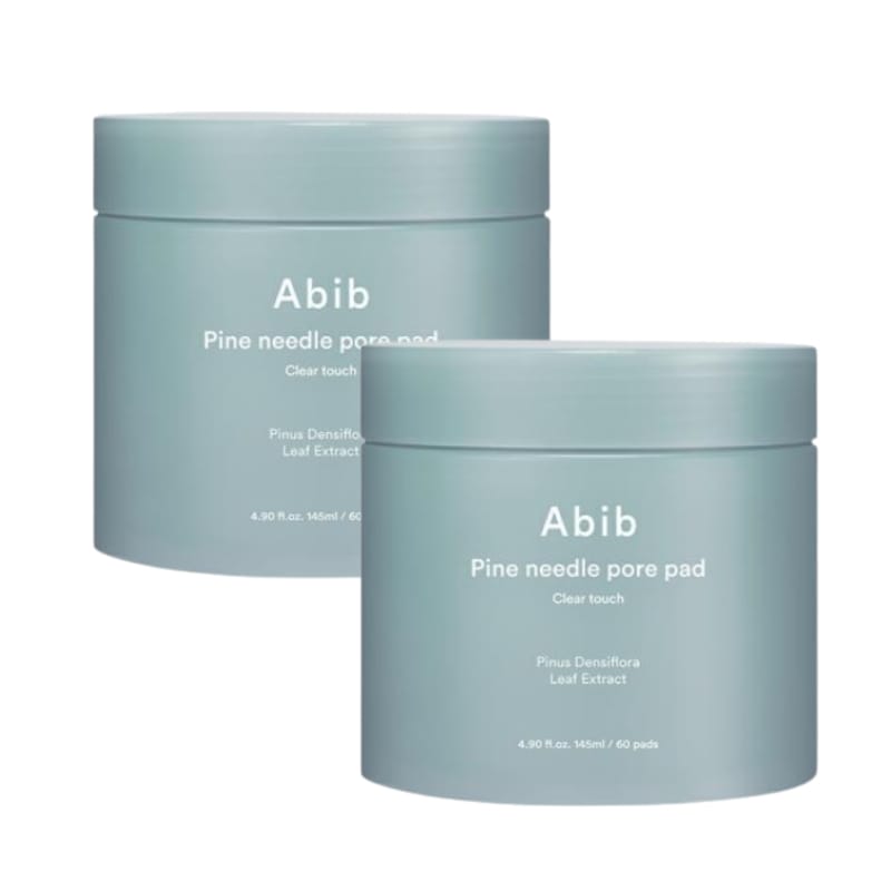 [1+1] 松針毛穴パッド, クリアタッチ 60枚 145ml, プナスデンシフローラ 葉抽出物, 毛穴ケア / ヴィーガン二重パッド / 低刺激ケア 皮脂/角質ケア /
