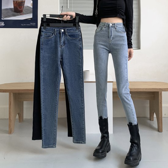 スキニージーンズ レディース デニム ジーパン 長ズボン ボトムス スキニー カジュアル お出かけ ハイウエスト スリム ベーシック 定番 ストレートパンツ カジュアルパンツ スキニージーンズ 女性