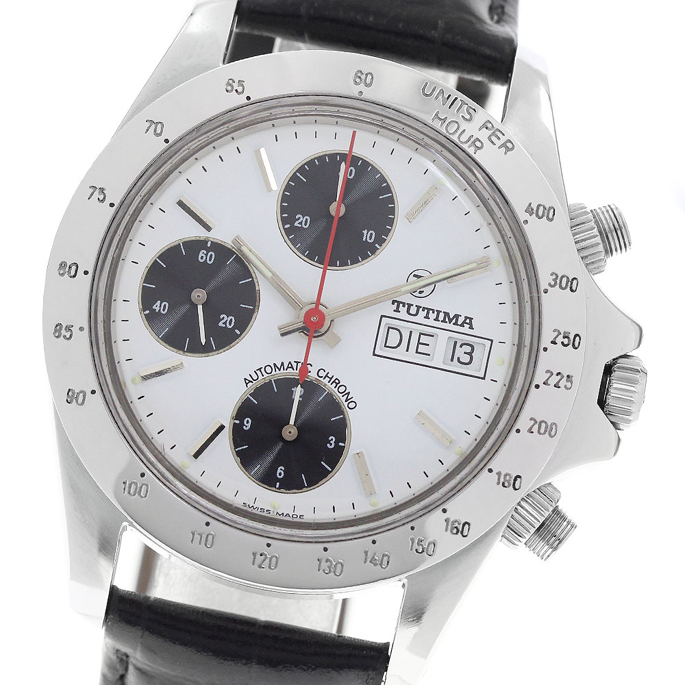 チュチマ TUTIMA グラスヒュッテ クロノグラフ デイデイト 自動巻き メンズ _955351【中古】