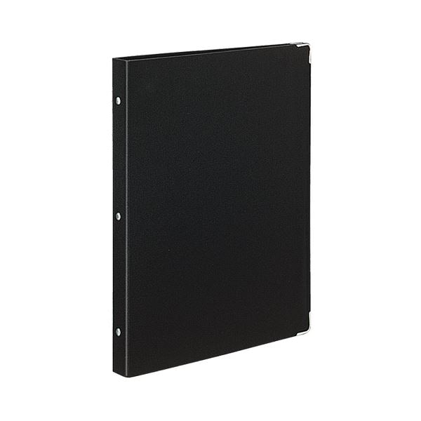（まとめ）コクヨ バインダーノート（カラーパレット）ミドルタイプ A4タテ 30穴 ブラック ル-155-1 1セット（2冊）(×2セット)