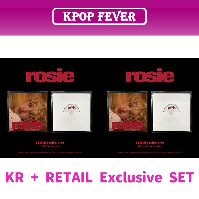 2種SET BLACKPINK ROSÉ [ROSIE] (KR Exclusive + Retail Exclusive) first studio album ROSE
