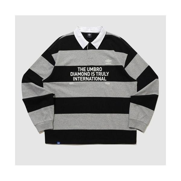 ストライプ ラグビー Tシャツ B1 UR121CTL11 BLK0 BLU0 SRE0_633165 931047