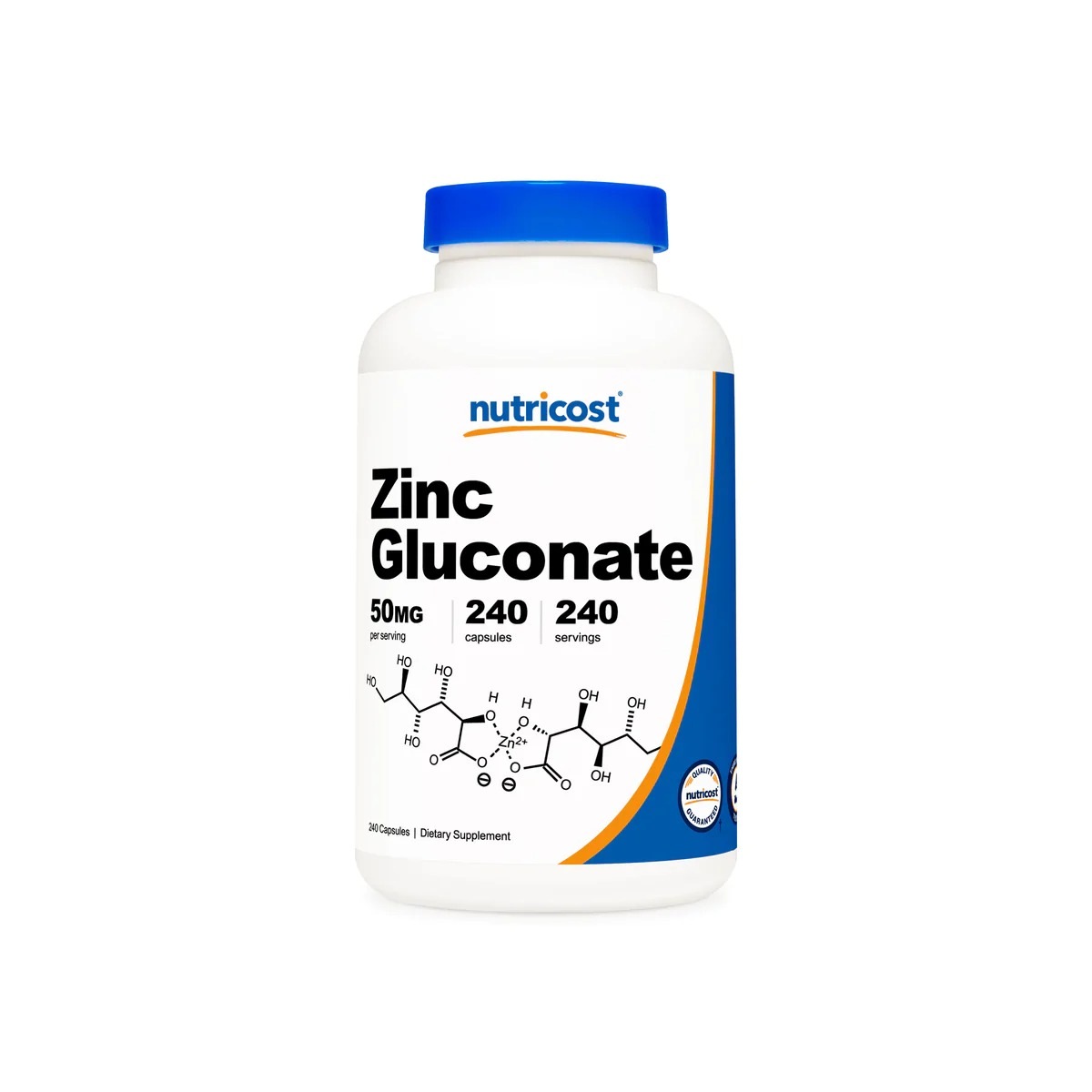 [USA] Nutricost ニュートリコスト Zinc Gluconate 50mg カプセル 240錠